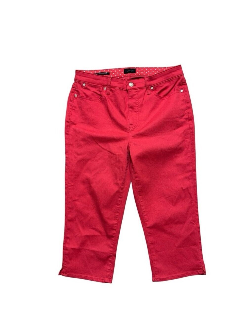 Talbots Pedal Pusher Jeans Size 8 Red Stretch Crop Pants Summer Casual